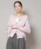 【ナノ ユニバース/nano universe】のAQUAウールカシミヤVネックカーディガン ピンク|ID:prp329100004732929