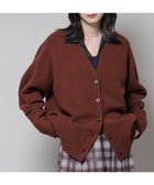 【ナノ ユニバース/nano universe】のAQUAウールカシミヤVネックカーディガン ブラウン|ID:prp329100004732929