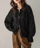 【ラジュール/Lajour】のケーブルニット ダブルジップカーディガン ブラック|ID: prp329100004732953 ipo3291000000034187349
