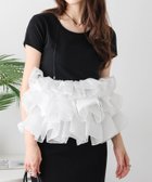【ラジュール/Lajour】のボリュームフリルトップス 人気、トレンドファッション・服の通販 founy(ファニー) ファッション Fashion レディースファッション Fashion for Women トップス・カットソー Cut & Sew Tops オーガンジー Organza Fabric カットソー Cut and Sewn Top ドッキング Docking, Mixed Material フリル Frill, Ruffle ペプラム Peplum, Flared Hem エレガント 上品 Elegant thumbnail ブラック×ホワイト|ID: prp329100004733075 ipo3291000000034590364