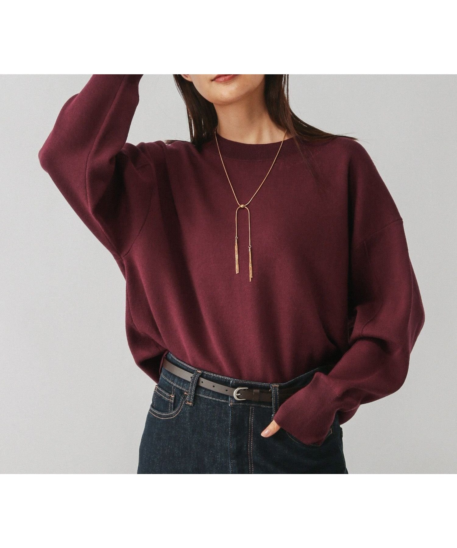 【グローバルワーク/GLOBAL WORK】のスウェットライククループルオーバー/571350 インテリア・キッズ・メンズ・レディースファッション・服の通販 founy(ファニー)  ファッション Fashion レディースファッション Fashion for Women トップス・カットソー Cut & Sew Tops レディースパーカー・カジュアルフーディー Casual Hoodies & Sweatshirts カジュアルプルオーバー・ニットトップス Pullovers & Knit Tops / Casual Pullovers スウェット・クルーネックトップス Sweatshirts & Crewnecks / Relaxed Fit Sweat Tops ジャカード/ジャガード Jacquard, Woven Pattern ダブル Double, Double-Breasted トレンド Trend, Trending Now ボルドー38|ID: prp329100004733080 ipo3291000000034189720