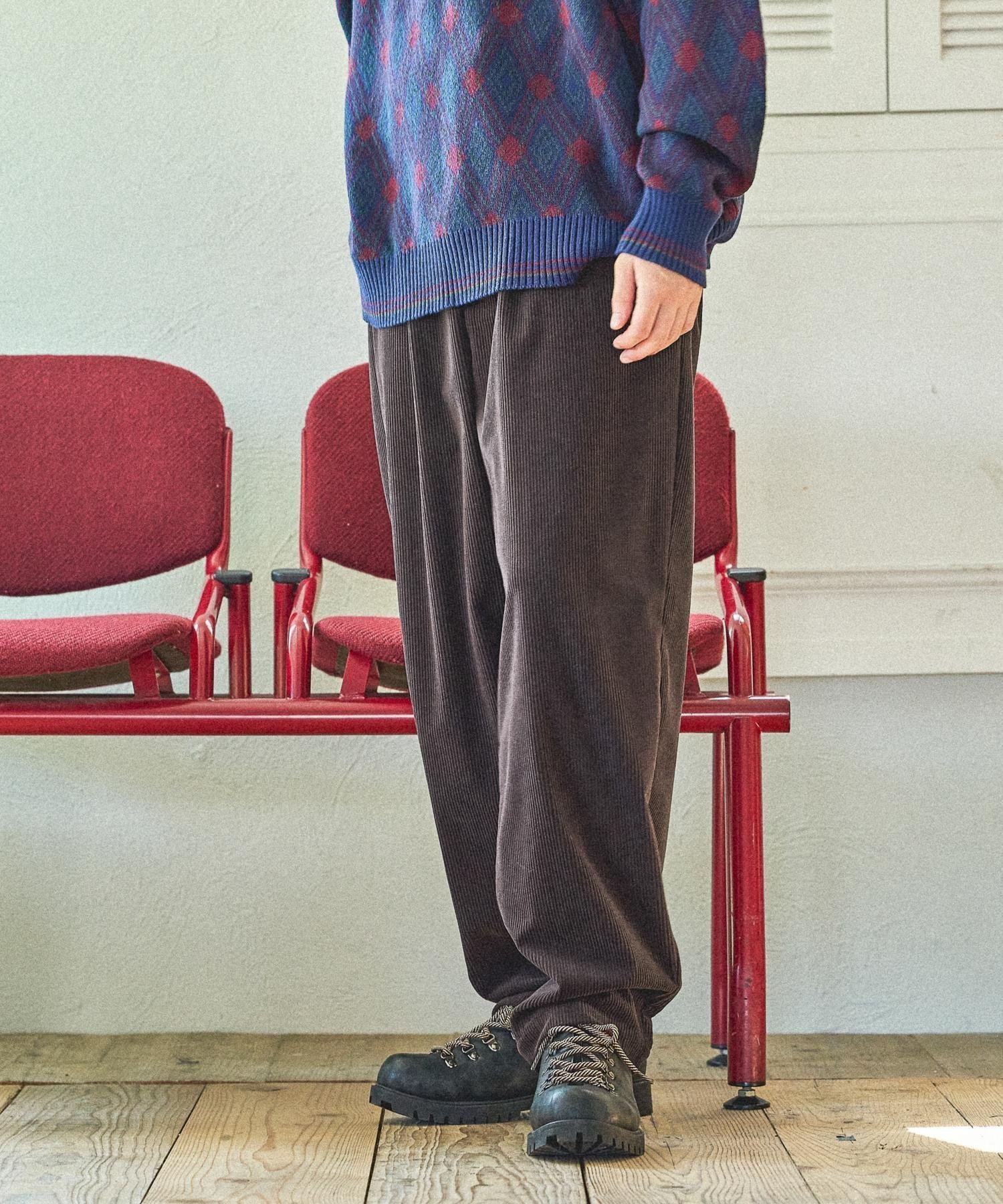 【ニコアンド/niko and / MEN】のワイドテーパードコーデュロイパンツ インテリア・キッズ・メンズ・レディースファッション・服の通販 founy(ファニー) 　ファッション　Fashion　メンズファッション　Fashion for Men　ボトムス　Bottoms　コーデュロイ　Corduroy, Cord Fabric　スニーカー　Sneakers, Trainers　テーパード　Tapered, Tapered Pants　定番　Standard, Basic Item　A/W・秋冬　Autumn/Winter　おすすめ　Recommended / Our Picks　エレガント 上品　Elegant　2025年　2025　2025-2026秋冬・A/W　Autumn/Winter 2025–26 AW25–26　ダークブラウン58|ID: prp329100004733081 ipo3291000000034189747