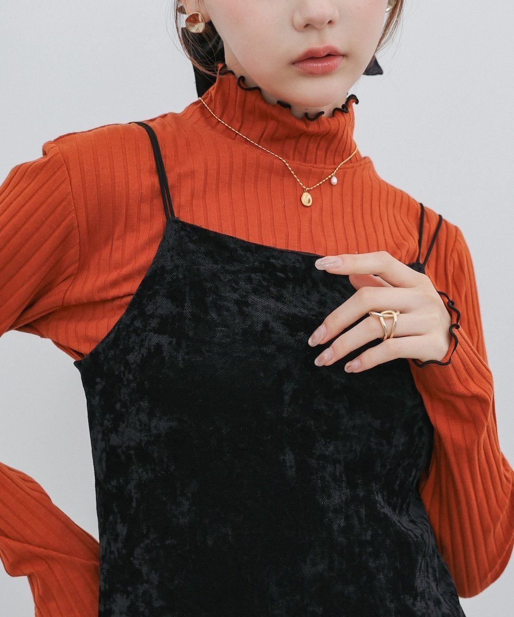 【バブ ブージュルード/Bab Bou Jeloud】の【選べるデザイン】ウェーブメローリブカットソー インテリア・キッズ・メンズ・レディースファッション・服の通販 founy(ファニー)  ファッション Fashion レディースファッション Fashion for Women トップス・カットソー Cut & Sew Tops カットソー・ベーシックTシャツ Cut-and-Sewn Tops / Stretch Tees & Basics インナー Innerwear カットソー Cut and Sewn Top サテン Satin, Glossy Fabric シンプル Simple, Minimal スマート Smart, Elegant スラックス Slacks, Dress Pants チェック Check, Plaid, Tartan なめらか Smooth, Silky Texture 人気 Popular, Best Seller ハイネック High Neck, Mock Neck ボトルネック Bottle Neck, Mock Neck 再入荷 Restock / Back in Stock テラコッタ-A|ID: prp329100004733087 ipo3291000000034367701