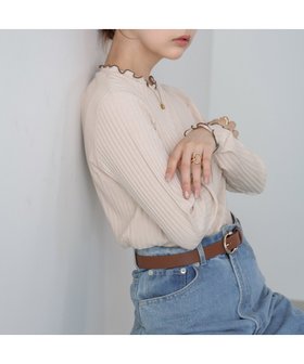 【バブ ブージュルード/Bab Bou Jeloud】の【選べるデザイン】ウェーブメローリブカットソー 人気、トレンドファッション・服の通販 founy(ファニー) ファッション Fashion レディースファッション Fashion for Women トップス・カットソー Cut & Sew Tops カットソー・ベーシックTシャツ Cut-and-Sewn Tops / Stretch Tees & Basics インナー Innerwear カットソー Cut and Sewn Top サテン Satin, Glossy Fabric シンプル Simple, Minimal スマート Smart, Elegant スラックス Slacks, Dress Pants チェック Check, Plaid, Tartan なめらか Smooth, Silky Texture 人気 Popular, Best Seller ハイネック High Neck, Mock Neck ボトルネック Bottle Neck, Mock Neck 再入荷 Restock / Back in Stock |ID:prp329100004733087