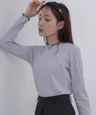 【バブ ブージュルード/Bab Bou Jeloud】の【選べるデザイン】ウェーブメローリブカットソー L.GRAY|ID: prp329100004733087 ipo3291000000034772095