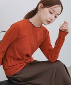 【バブ ブージュルード/Bab Bou Jeloud】の【選べるデザイン】ウェーブメローリブカットソー テラコッタ|ID: prp329100004733087 ipo3291000000034772104