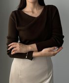 【ジュノア/JUNOAH】のLouere 薄手ドレープリブニットトップス 人気、トレンドファッション・服の通販 founy(ファニー) ファッション Fashion レディースファッション Fashion for Women トップス・カットソー Cut & Sew Tops ニット Knit Tops & Sweaters アクリル Acrylic Material thumbnail ブラウン|ID: prp329100004733126 ipo3291000000034271789