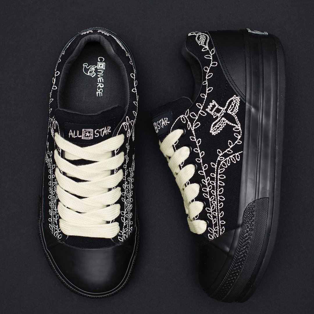 【コンバース/CONVERSE】の【公式】オールスター ボーダースター OX / シンヤコヅカ 人気、トレンドファッション・服の通販 founy(ファニー) 　ファッション　Fashion　レディースファッション　Fashion for Women　アンティーク　Antique-Inspired　インソール　Shoe Insole　コレクション　Collection, Seasonal Line　シューズ　Shoes, Footwear　スカラップ　Scallop, Scalloped Edge　スニーカー　Sneakers, Trainers　ハンド　Hand, Handmade　フォーム　Form　ボーダー　Border, Stripe　モチーフ　Motif, Design Theme　ラバー　Rubber, Rubber Sole　レース　Lace, Lace Fabric　 other-1|ID: prp329100004733147 ipo3291000000034974786