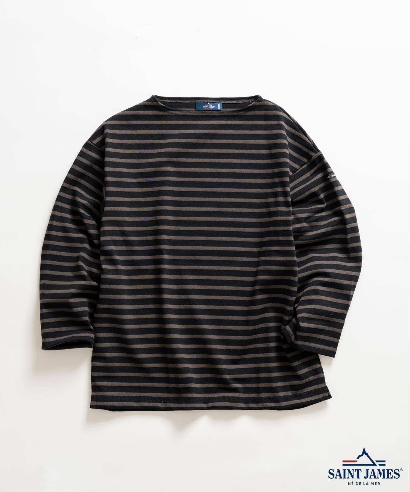 【エディフィス/EDIFICE】のSAINT JAMES (セントジェームス) 別注 ウエッソン ルーズ ボーダー インテリア・キッズ・メンズ・レディースファッション・服の通販 founy(ファニー) 　ファッション　Fashion　レディースファッション　Fashion for Women　スペシャル　Special, Limited Edition　定番　Standard, Basic Item　バスク　Basque, Basque Style　フランス　France, French　ボーダー　Border, Stripe　別注　Limited Edition, Custom Order　ルーズ　Loose, Oversized　A/W・秋冬　Autumn/Winter　エレガント 上品　Elegant　ブラック|ID: prp329100004733192 ipo3291000000034190809