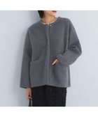 【ユナイテッドアローズ/UNITED ARROWS】のFOXブレンド セッケツ ノーカラー ニット カーディガン DK.GRAY|ID: prp329100004733222 ipo3291000000034259575