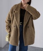 【リベリー/Riberry】のミドル丈シャギーダブルジャケットコート キャメル|ID: prp329100004733227 ipo3291000000034507888