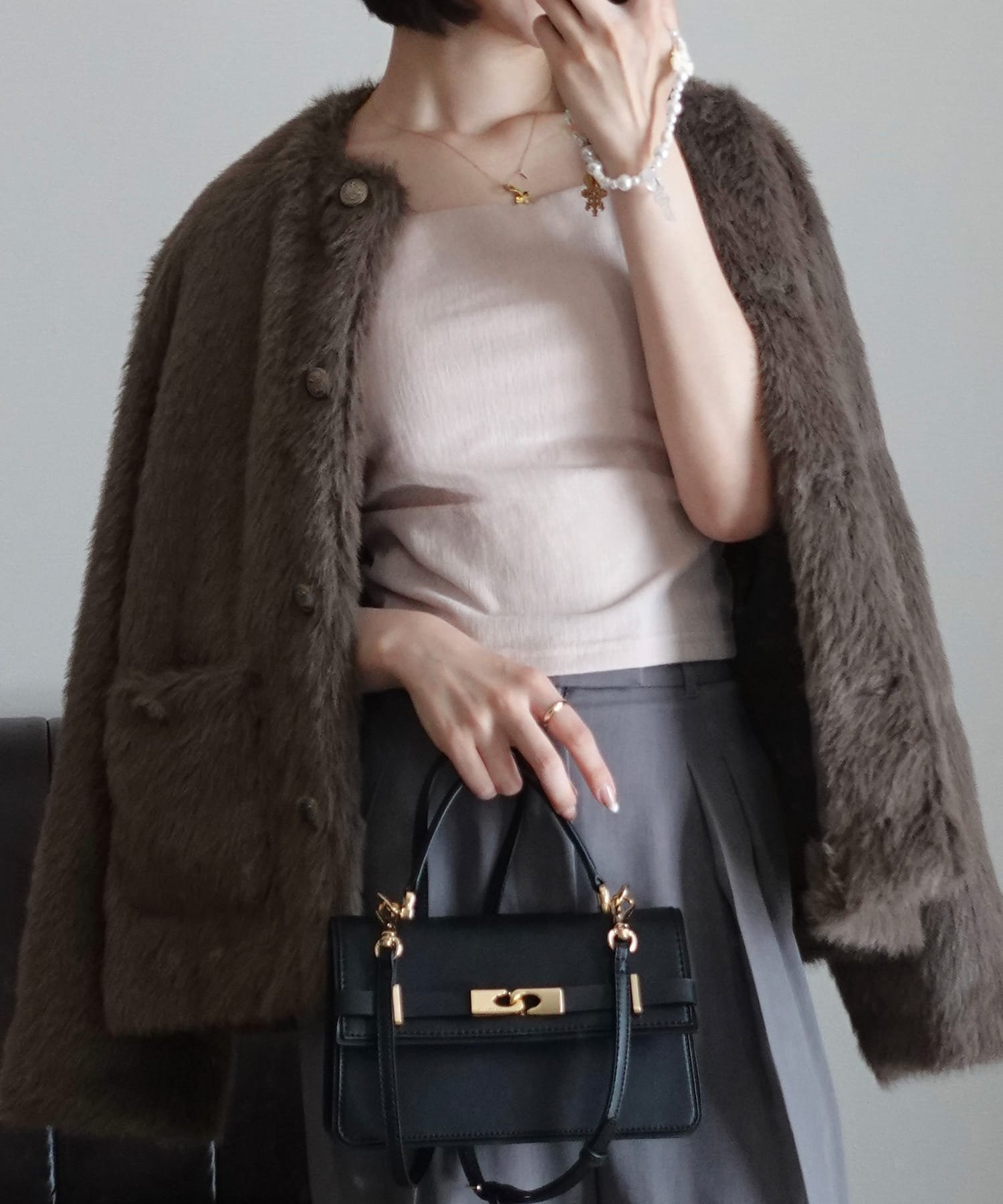 【ジュノア/JUNOAH】の金釦フェイクファーノーカラージャケット 人気、トレンドファッション・服の通販 founy(ファニー) 　ファッション　Fashion　レディースファッション　Fashion for Women　アウター　Coat / Outerwear Collection　レディースジャケット・軽アウター　Jackets　ノーカラージャケット / シンプル上品コーデ　Collarless Jackets　 other-1|ID: prp329100004733237 ipo3291000000034487329