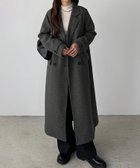 【ジュノア/JUNOAH】のcallautia ダブルボタンロングチェスターコート ダークグレー|ID: prp329100004733249 ipo3291000000034499242