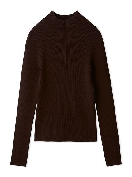 【フレイ アイディー/FRAY I.D】のウールアクリルセミシアーリブニット インテリア・キッズ・メンズ・レディースファッション・服の通販 founy(ファニー) 　ファッション　Fashion　レディースファッション　Fashion for Women　トップス・カットソー　Cut & Sew Tops　ニット　Knit Tops & Sweaters　アクリル　Acrylic Material　シンプル　Simple, Minimal　スマート　Smart, Elegant　トレンド　Trend, Trending Now　ハイネック　High Neck, Mock Neck　リュクス　Luxury, Elegant, High-End, Chic　エレガント 上品　Elegant　BRW[058]|ID: prp329100004733314 ipo3291000000034191999