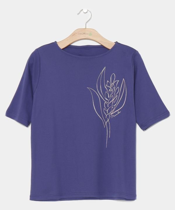 【アミナコレクション/Amina Collection】の【マウナロア】ジンジャーTシャツ(5分袖) インテリア・キッズ・メンズ・レディースファッション・服の通販 founy(ファニー) https://founy.com/ ファッション Fashion レディースファッション Fashion for Women トップス・カットソー Cut & Sew Tops シャツ・ブラウス・オフィスカジュアル Elegant Blouses & Button-Ups ロングTシャツ・Tシャツ Longline T-Shirts & Tees シンプル Simple, Minimal プリント Print, Printed Pattern 人気 Popular, Best Seller |ID: prp329100004733318 ipo3291000000034289542