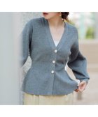 【ナチュラル ビューティー ベーシック/NATURAL BEAUTY BASIC】のペプラムフォルムカーディガン 人気、トレンドファッション・服の通販 founy(ファニー) ファッション Fashion レディースファッション Fashion for Women トップス・カットソー Cut & Sew Tops カーディガン・羽織り Layered Style Cardigans カーディガン Cardigan, Knitwear シェイプ Shape, Slim Fit スリット Slit, Slit Detail スリーブ Sleeve, Long Sleeve / Short Sleeve フォルム Silhouette, Form フロント Front, Front Design 畦 Ribbed Knit thumbnail グレー|ID: prp329100004733354 ipo3291000000034192321