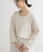 【アーバンリサーチ ドアーズ/URBAN RESEARCH DOORS】のミドルインレイVネックプルオーバー 人気、トレンドファッション・服の通販 founy(ファニー) ファッション Fashion レディースファッション Fashion for Women トップス・カットソー Cut & Sew Tops カジュアルプルオーバー・ニットトップス Pullovers & Knit Tops / Casual Pullovers Vネックトップス V-Neck Tops / V-Cut Neckline Shirts 2025年 2025 2025春夏・S/S Spring/Summer 2025 SS25 インナー Innerwear カットソー Cut and Sewn Top ショルダー Shoulder, Shoulder Strap ショート Short, Short Length ドロップ Drop Shoulder, Dropped Style リラックス Relax, Relaxed Fit ルーズ Loose, Oversized 夏 Summer 日本製 Made In Japan S/S・春夏 SS, Spring/Summer, Warm Season |ID:prp329100004733356