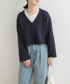 【アーバンリサーチ ドアーズ/URBAN RESEARCH DOORS】のミドルインレイVネックプルオーバー 人気、トレンドファッション・服の通販 founy(ファニー) ファッション Fashion レディースファッション Fashion for Women トップス・カットソー Cut & Sew Tops カジュアルプルオーバー・ニットトップス Pullovers & Knit Tops / Casual Pullovers Vネックトップス V-Neck Tops / V-Cut Neckline Shirts 2025年 2025 2025春夏・S/S Spring/Summer 2025 SS25 インナー Innerwear カットソー Cut and Sewn Top ショルダー Shoulder, Shoulder Strap ショート Short, Short Length ドロップ Drop Shoulder, Dropped Style リラックス Relax, Relaxed Fit ルーズ Loose, Oversized 夏 Summer 日本製 Made In Japan S/S・春夏 SS, Spring/Summer, Warm Season thumbnail NAVY|ID: prp329100004733356 ipo3291000000034192327