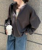【ラナン/Ranan】のRanan/フロントハーフジップスウェット CHK|ID: prp329100004733374 ipo3291000000034192470