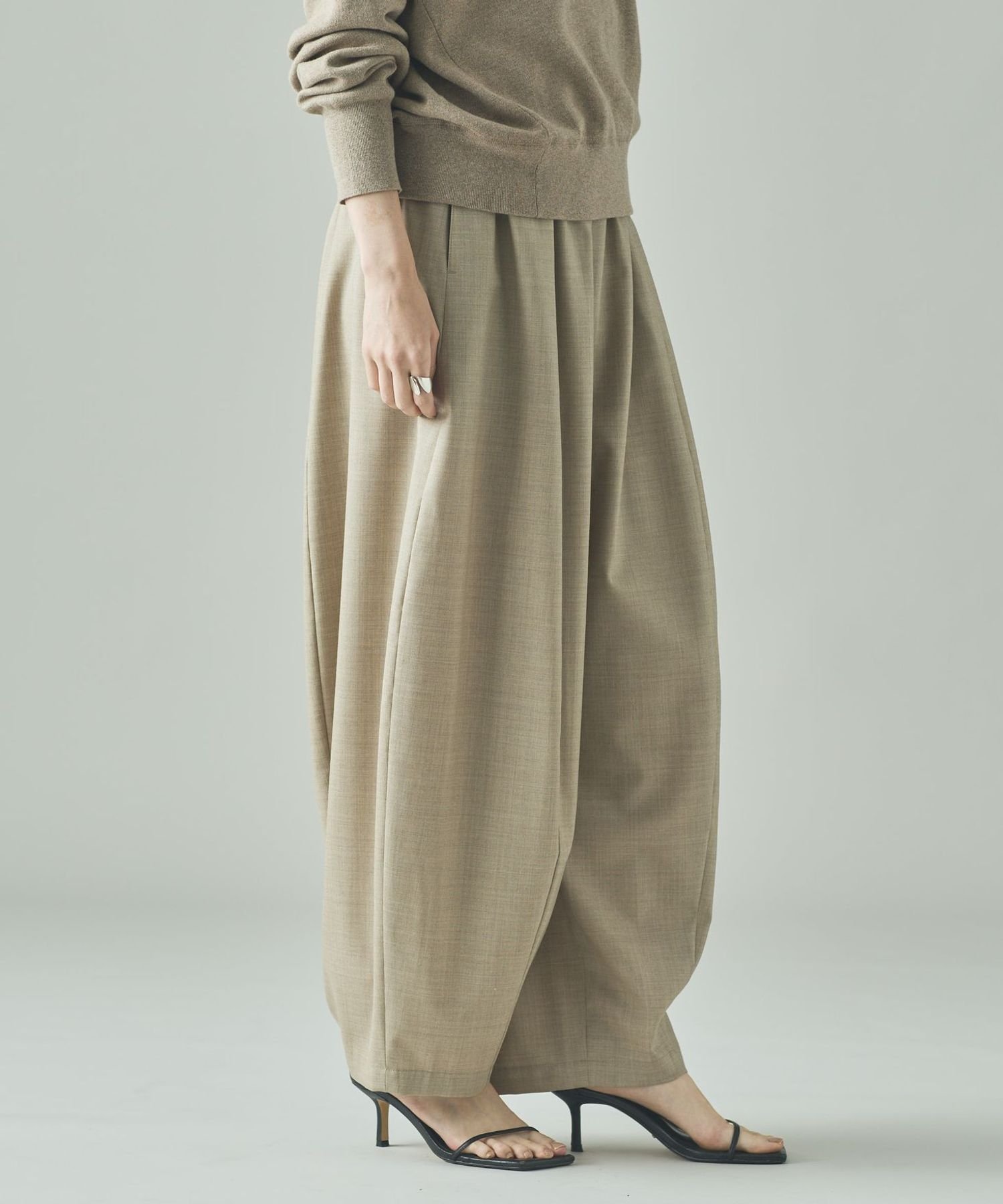 【カレンソロジー/Curensology】のウールストレッチドロストパンツ インテリア・キッズ・メンズ・レディースファッション・服の通販 founy(ファニー) 　ファッション　Fashion　レディースファッション　Fashion for Women　パンツ　Pants & Trousers　エレガント 上品　Elegant　ストライプ　Stripe, Striped Pattern　パターン　Pattern, Design Print　人気　Popular, Best Seller　無地　Plain, Solid Color　A/W・秋冬　Autumn/Winter　ライトブラウン53(無地)|ID: prp329100004733397 ipo3291000000034619848