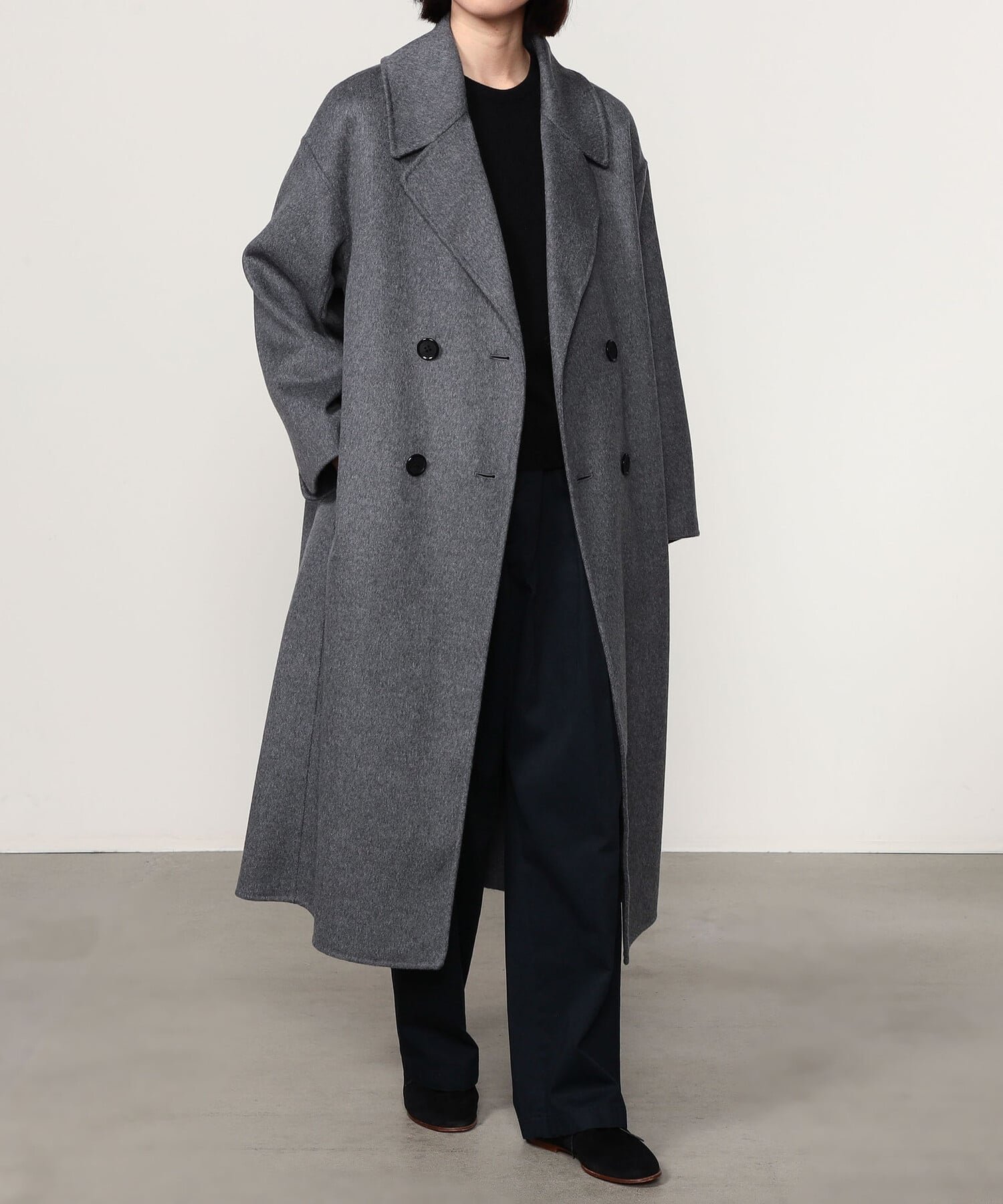 【ビショップ/Bshop】のウール ダブルフェイスコート WOMEN インテリア・キッズ・メンズ・レディースファッション・服の通販 founy(ファニー) ファッション Fashion レディースファッション Fashion for Women アウター Coat / Outerwear Collection コート・ロングコート・ピーコート Long Coats, Peacoats & More ショルダー Shoulder, Shoulder Strap ストレート Straight, Straight Cut ダブル Double, Double-Breasted ドロップ Drop Shoulder, Dropped Style フェイス Face, Facial Design フランス France, French リアル Real, Realistic CHARCOAL|ID: prp329100004733398 ipo3291000000034582904