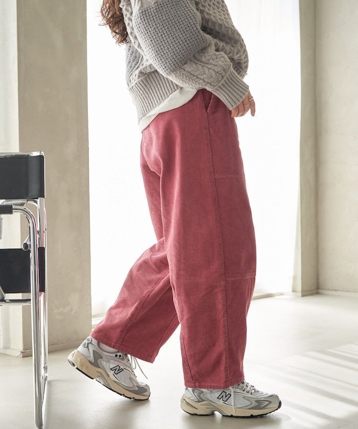 【フリークスストア/FREAK'S STORE】の新色追加 コーデュロイバルーンパンツ/カーブパンツ 25AW インテリア・キッズ・メンズ・レディースファッション・服の通販 founy(ファニー) ファッション Fashion レディースファッション Fashion for Women パンツ Pants & Trousers 2025年 2025 2025-2026秋冬・A/W Autumn/Winter 2025–26 AW25–26 冬 Winter / This Winter おすすめ Recommended / Our Picks コーデュロイ Corduroy, Cord Fabric トレンド Trend, Trending Now 切替 Switching, Contrast Panel A/W・秋冬 Autumn/Winter ピンク|ID: prp329100004733405 ipo3291000000034687484