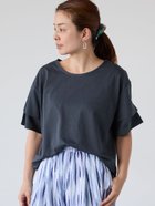 【テチチ/Te chichi】のプレーティング袖タックTシャツ チャコールグレー|ID: prp329100004733410 ipo3291000000034291342