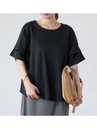 【テチチ/Te chichi】のプレーティング袖タックTシャツ ブラック|ID: prp329100004733410 ipo3291000000034291345