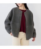 【マイカ ディール/MICA & DEAL】のリバーシブルノーカラーボアコート 人気、トレンドファッション・服の通販 founy(ファニー) ファッション Fashion レディースファッション Fashion for Women アウター Coat / Outerwear Collection コート・ロングコート・ピーコート Long Coats, Peacoats & More ダウン Down, Puffer デニム Denim, Jeans Material パーカー Hoodie, Parka フェイクムートン Faux Shearling, Faux Mouton ポケット Pocket, Pocket Detail ムートン Shearling, Mouton リバーシブル Reversible, Two-Sided リラックス Relax, Relaxed Fit thumbnail CHARCOAL|ID: prp329100004733451 ipo3291000000034289863