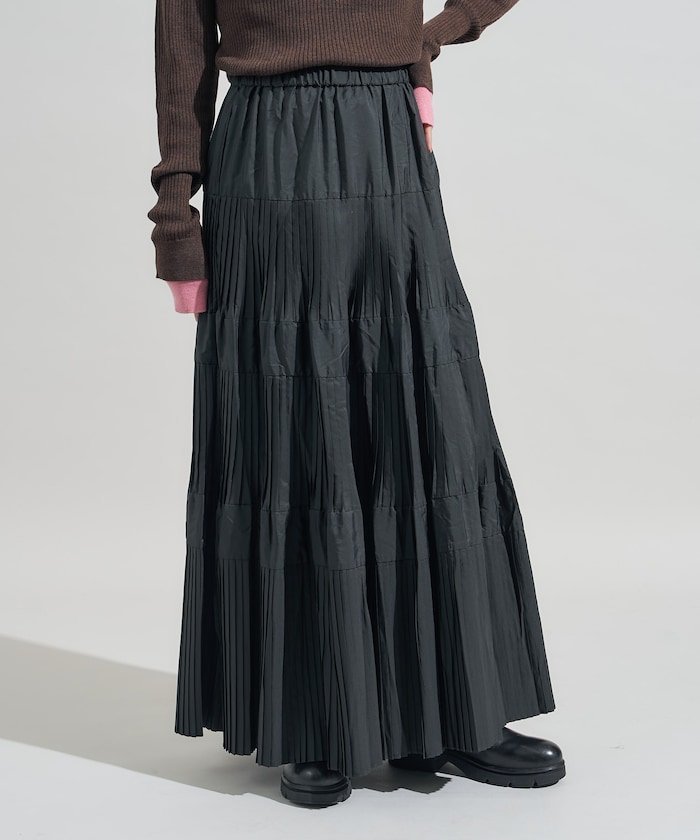 【フリークスストア/FREAK'S STORE】のタフタ プリーツティアードスカート 25AW 人気、トレンドファッション・服の通販 founy(ファニー) 　ファッション　Fashion　レディースファッション　Fashion for Women　スカート　Skirts　ティアードスカート　Tiered Skirts　2025年　2025　2025-2026秋冬・A/W　Autumn/Winter 2025–26 AW25–26　冬　Winter / This Winter　シューズ　Shoes, Footwear　ショート　Short, Short Length　スニーカー　Sneakers, Trainers　タフタ　Taffeta, Structured Fabric　ティアード　Tiered, Tiered Style　バランス　Balance, Style Balance　フラット　Flat, Flat Shoes　プリーツ　Pleats, Pleated　ロング　Long, Long-Length　A/W・秋冬　Autumn/Winter　 other-1|ID: prp329100004733483 ipo3291000000034620922