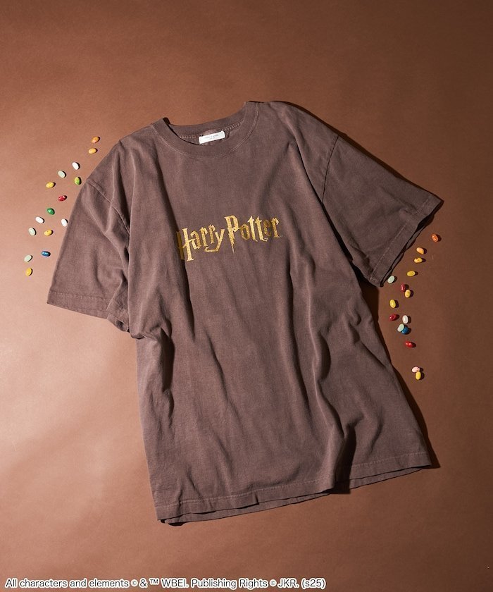 【フリークスストア/FREAK'S STORE】の「Harry Potter」 ロゴTシャツ 25AW インテリア・キッズ・メンズ・レディースファッション・服の通販 founy(ファニー) 　ファッション　Fashion　レディースファッション　Fashion for Women　トップス・カットソー　Cut & Sew Tops　シャツ・ブラウス・オフィスカジュアル　Elegant Blouses & Button-Ups　ロングTシャツ・Tシャツ　Longline T-Shirts & Tees　2025年　2025　2025-2026秋冬・A/W　Autumn/Winter 2025–26 AW25–26　冬　Winter / This Winter　シンプル　Simple, Minimal　フロント　Front, Front Design　プリント　Print, Printed Pattern　A/W・秋冬　Autumn/Winter　ブラウン|ID: prp329100004733529 ipo3291000000034264531