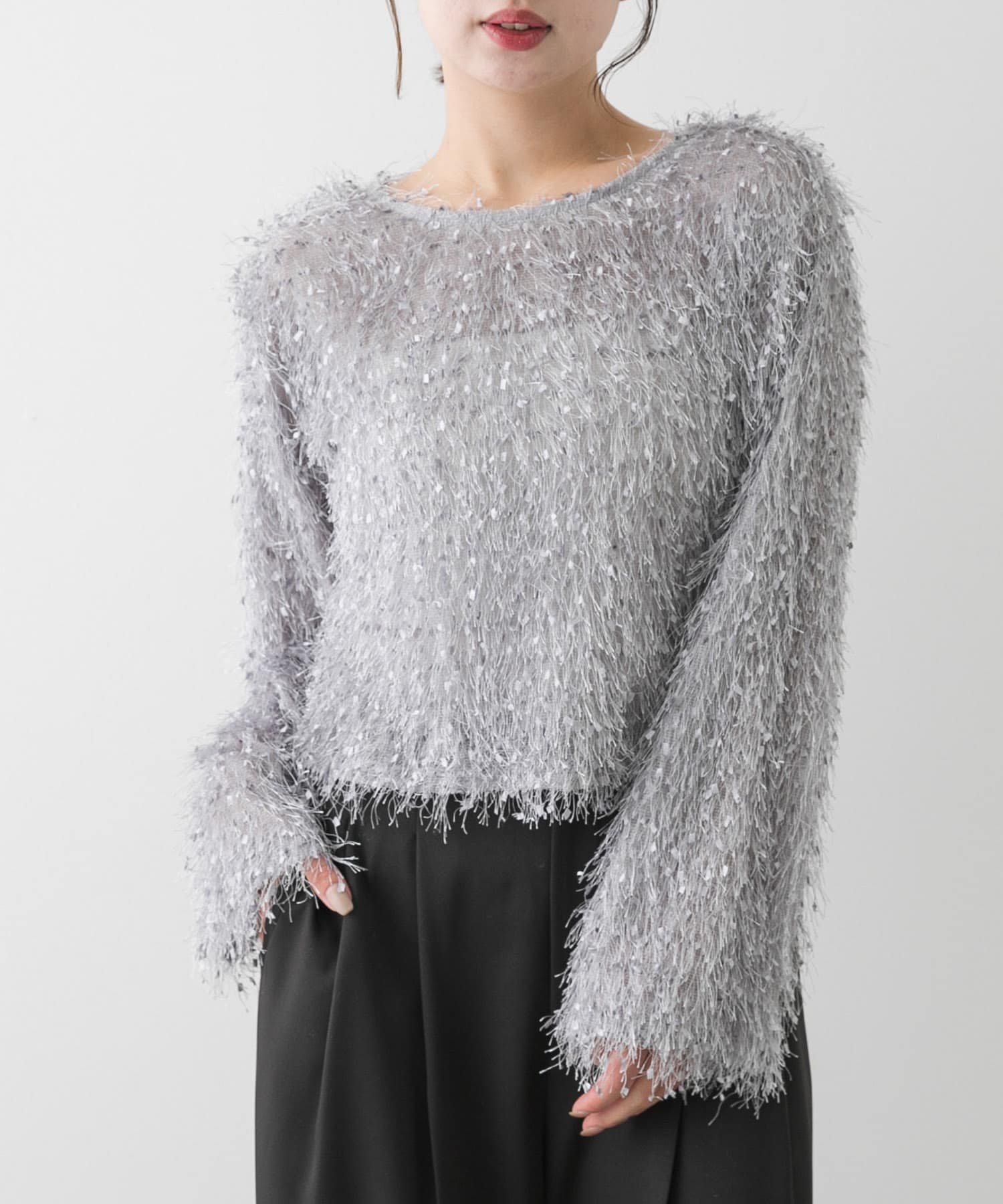 【センスオブプレイス/SENSE OF PLACE by URBAN RESEARCH】の『洗濯可』フリンジテープトップ インテリア・キッズ・メンズ・レディースファッション・服の通販 founy(ファニー) ファッション Fashion レディースファッション Fashion for Women 2025年 2025 2025春夏・S/S Spring/Summer 2025 SS25 おすすめ Recommended / Our Picks インナー Innerwear シンプル Simple, Minimal トレンド Trend, Trending Now フォルム Silhouette, Form フリンジ Fringe, Tassel 夏 Summer S/S・春夏 SS, Spring/Summer, Warm Season 長袖 Long Sleeve, Full Sleeve L.BLUE|ID: prp329100004733534 ipo3291000000034472430