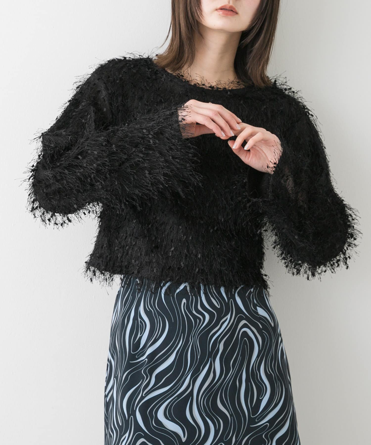 【センスオブプレイス/SENSE OF PLACE by URBAN RESEARCH】の『洗濯可』フリンジテープトップ インテリア・キッズ・メンズ・レディースファッション・服の通販 founy(ファニー) ファッション Fashion レディースファッション Fashion for Women 2025年 2025 2025春夏・S/S Spring/Summer 2025 SS25 おすすめ Recommended / Our Picks インナー Innerwear シンプル Simple, Minimal トレンド Trend, Trending Now フォルム Silhouette, Form フリンジ Fringe, Tassel 夏 Summer S/S・春夏 SS, Spring/Summer, Warm Season 長袖 Long Sleeve, Full Sleeve BLACK|ID: prp329100004733534 ipo3291000000034472431