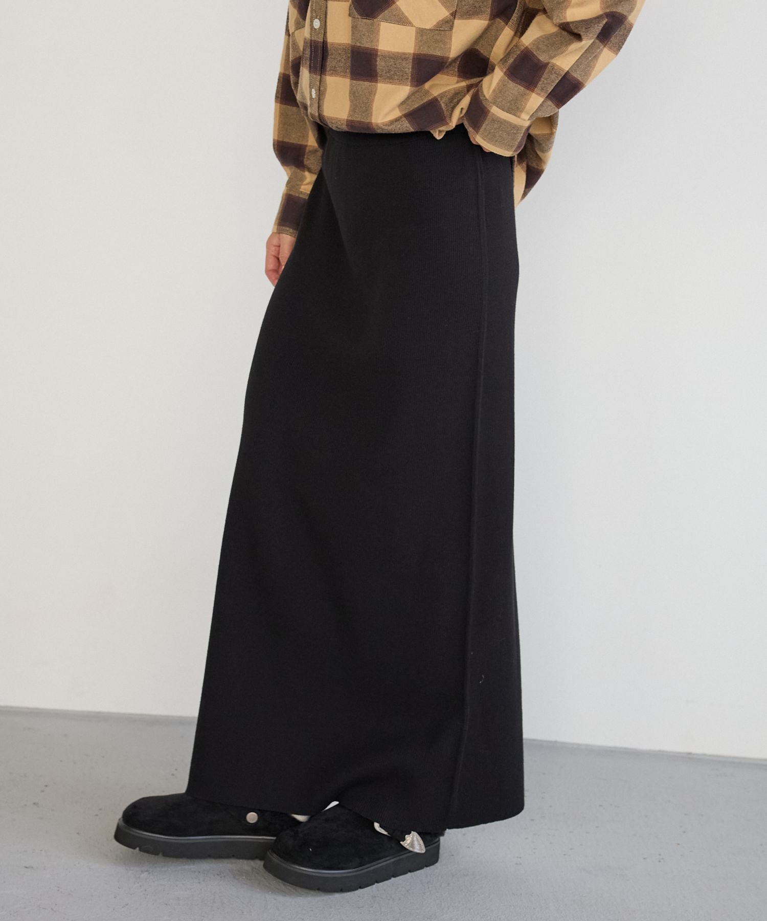 【ベイフロー/BAYFLOW】の脚の形を拾わない リブニットセミナロースカート インテリア・キッズ・メンズ・レディースファッション・服の通販 founy(ファニー) 　ファッション　Fashion　レディースファッション　Fashion for Women　スカート　Skirts　おすすめ　Recommended / Our Picks　フレア　Flare, Flared　A/W・秋冬　Autumn/Winter　ブラック19|ID: prp329100004733549 ipo3291000000034518827