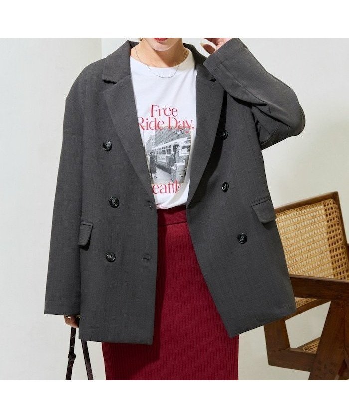 【フリークスストア/FREAK'S STORE】のダブル テーラード ジャケット【限定展開】 25AW 人気、トレンドファッション・服の通販 founy(ファニー) 　ファッション　Fashion　レディースファッション　Fashion for Women　アウター　Coat / Outerwear Collection　レディースジャケット・軽アウター　Jackets　テーラードジャケット / 通勤・きれいめスタイル　Tailored Jackets & Blazers　2025年　2025　2025-2026秋冬・A/W　Autumn/Winter 2025–26 AW25–26　冬　Winter / This Winter　おすすめ　Recommended / Our Picks　カットソー　Cut and Sewn Top　シンプル　Simple, Minimal　ジャケット　Jacket, Outerwear　ダブル　Double, Double-Breasted　テーラード　Tailored, Tailored Fit　バランス　Balance, Style Balance　フェミニン　Feminine, Girly　リラックス　Relax, Relaxed Fit　ワイド　Wide, Wide Fit　エレガント 上品　Elegant　A/W・秋冬　Autumn/Winter　 other-1|ID: prp329100004733554 ipo3291000000034262455