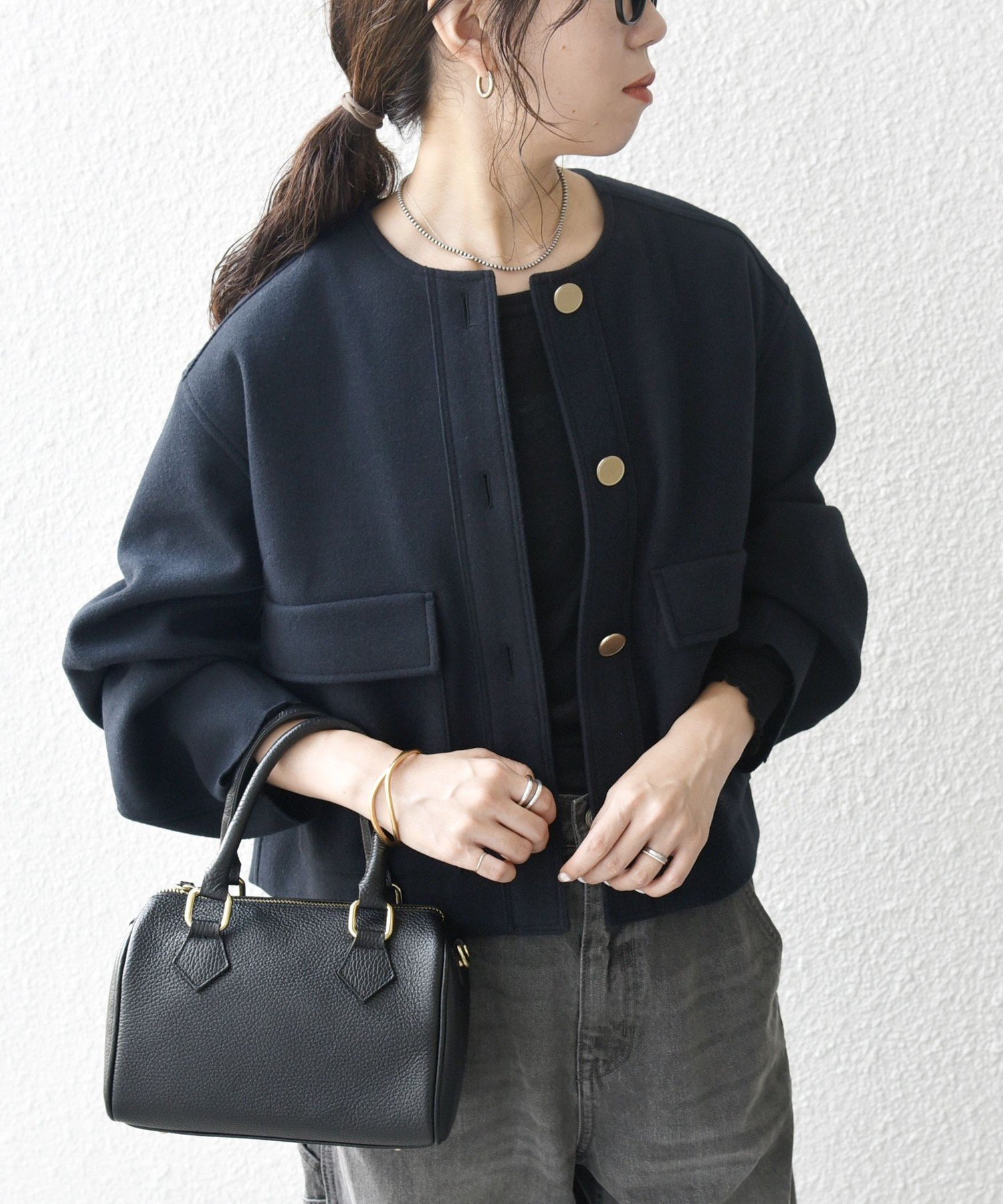 【シップス フォー ウィメン/SHIPS】のSHIPS any エア ニードル ポケット コンパクト ノーカラー ジャケット インテリア・キッズ・メンズ・レディースファッション・服の通販 founy(ファニー) 　ファッション　Fashion　レディースファッション　Fashion for Women　アウター　Coat / Outerwear Collection　レディースジャケット・軽アウター　Jackets　ノーカラージャケット / シンプル上品コーデ　Collarless Jackets　コンパクト　Compact, Small Size　今季　This Season, Current Season　ショート　Short, Short Length　ジャケット　Jacket, Outerwear　セットアップ　Set-Up, Coordinated Outfit　ダウン　Down, Puffer　パープル　Purple, Violet　フラップ　Flap, Flap Pocket　フロント　Front, Front Design　ポケット　Pocket, Pocket Detail　冬　Winter / This Winter　おすすめ　Recommended / Our Picks　エレガント 上品　Elegant　ビジネス 仕事 通勤　Business / Work / Commuting　2025年　2025　2025-2026秋冬・A/W　Autumn/Winter 2025–26 AW25–26　ネイビー|ID: prp329100004733572 ipo3291000000034734324