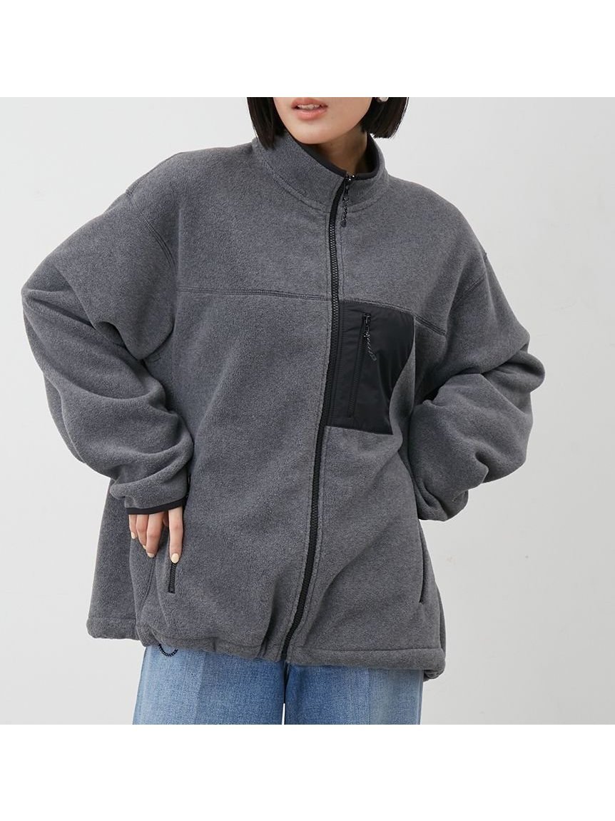 【ミラオーウェン/Mila Owen】のオーバーサイズフリースブルゾン インテリア・キッズ・メンズ・レディースファッション・服の通販 founy(ファニー) 　雑誌掲載アイテム　Magazine Picks & Fashion Features　ファッション雑誌　Fashion Magazines　ヴェリィ　VERY　ジゼル　GISELe　ファッション　Fashion　レディースファッション　Fashion for Women　アウター　Coat / Outerwear Collection　ブルゾンジャケット・スポーティアウター　Blouson Jackets　アウトドア　Outdoor Clothing　9月号　September Issue　コクーン　Cocoon, Cocoon Silhouette　12月号　December Issue　スマート　Smart, Elegant　雑誌　Magazine, Fashion Magazine　トリミング　Trimming, Decorative Edge　定番　Standard, Basic Item　フェミニン　Feminine, Girly　メッシュ　Mesh, Net Fabric　おすすめ　Recommended / Our Picks　エレガント 上品　Elegant　GRY[006]|ID: prp329100004733607 ipo3291000000034539363