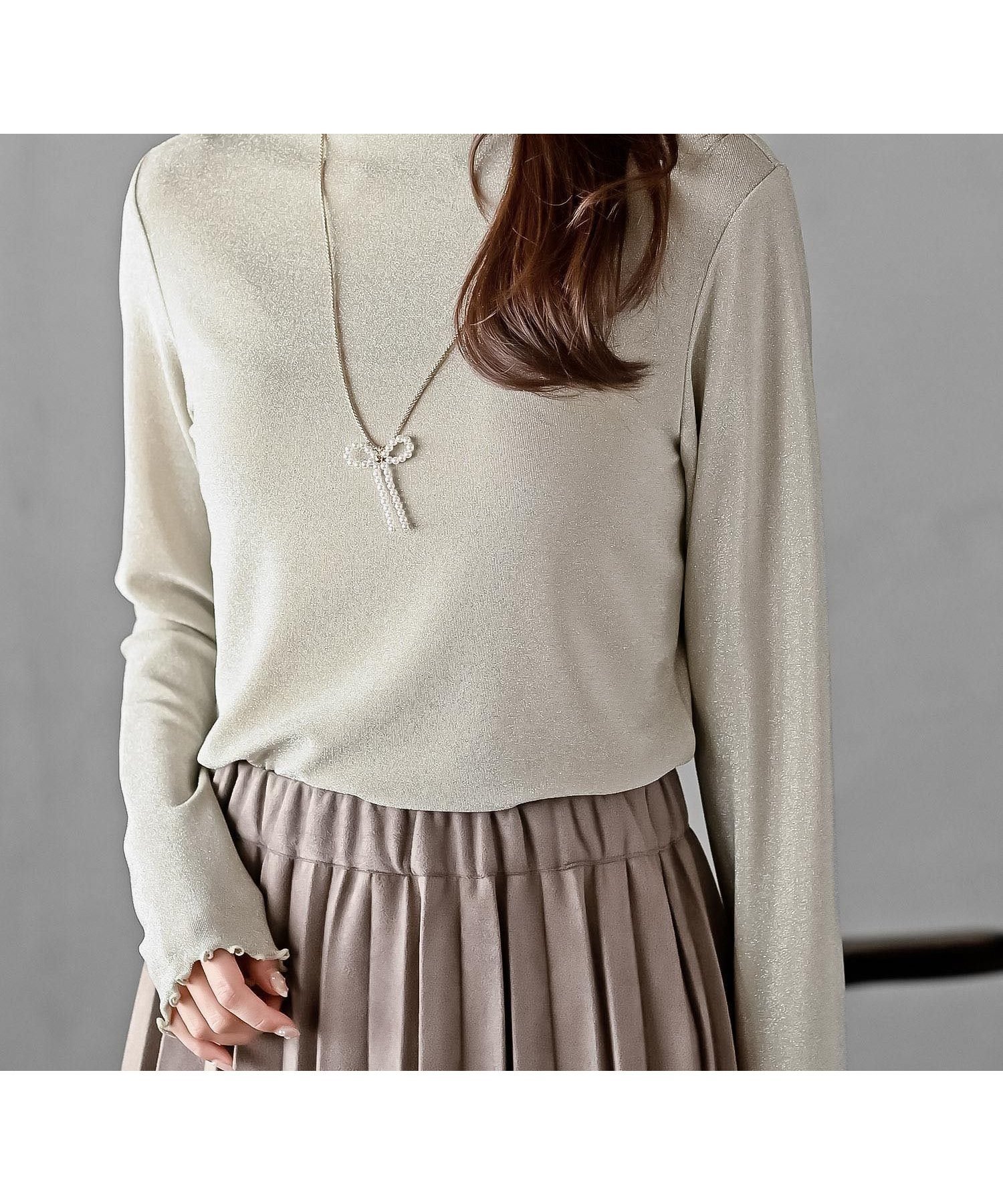 【アールピーエス/rps】のボトルネックラメカットソー インテリア・キッズ・メンズ・レディースファッション・服の通販 founy(ファニー) ファッション Fashion レディースファッション Fashion for Women トップス・カットソー Cut & Sew Tops カットソー・ベーシックTシャツ Cut-and-Sewn Tops / Stretch Tees & Basics インナー Innerwear コンパクト Compact, Small Size フェミニン Feminine, Girly ロング Long, Long-Length エレガント 上品 Elegant 再入荷 Restock / Back in Stock ゴールド|ID: prp329100004733610 ipo3291000000034562935