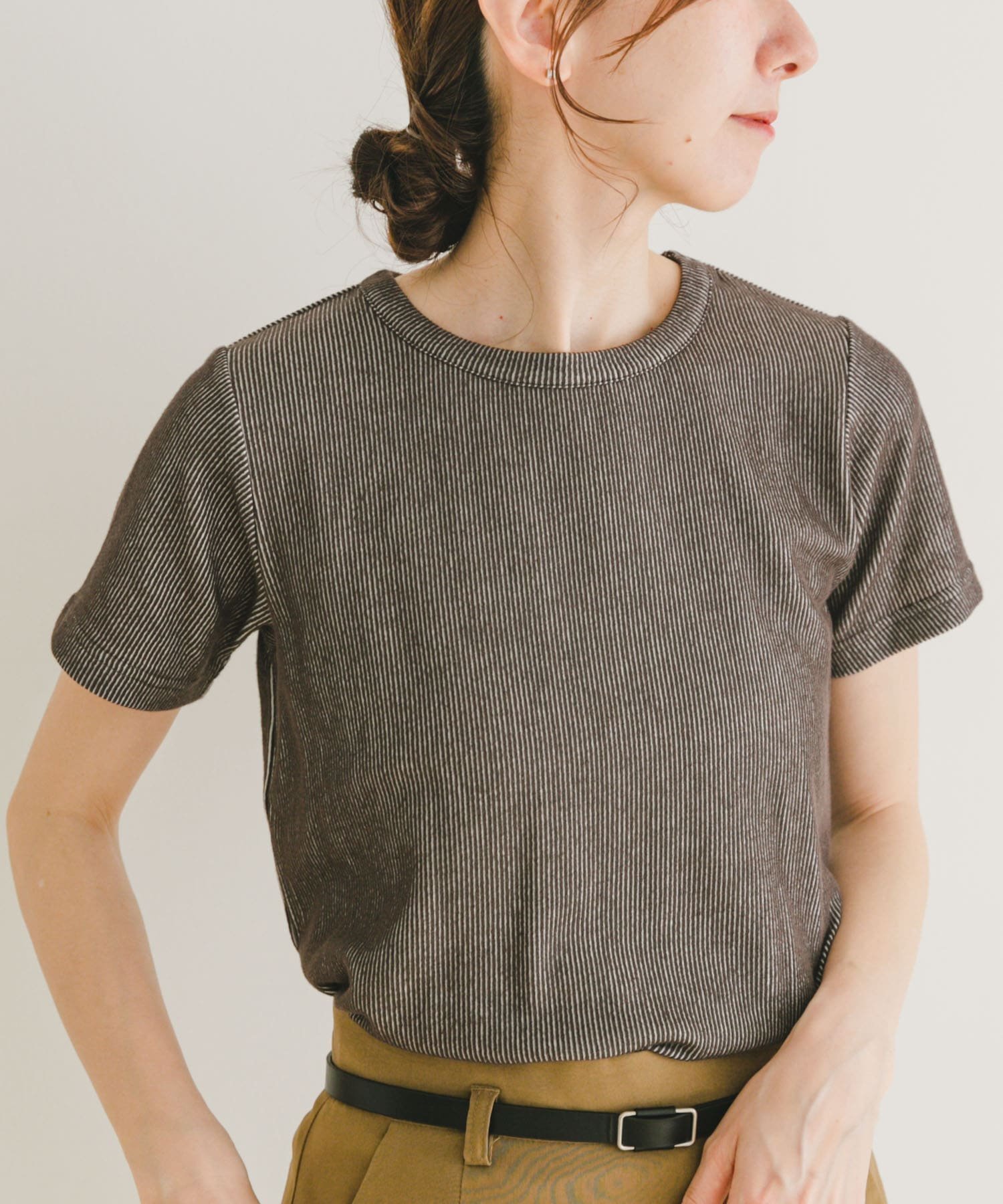 【アイテムズアーバンリサーチ/ITEMS URBAN RESEARCH】のチビテレコTシャツ インテリア・キッズ・メンズ・レディースファッション・服の通販 founy(ファニー) ファッション Fashion レディースファッション Fashion for Women トップス・カットソー Cut & Sew Tops シャツ・ブラウス・オフィスカジュアル Elegant Blouses & Button-Ups ロングTシャツ・Tシャツ Longline T-Shirts & Tees 2025年 2025 2025春夏・S/S Spring/Summer 2025 SS25 インナー Innerwear カーディガン Cardigan, Knitwear コンパクト Compact, Small Size ジャケット Jacket, Outerwear スマート Smart, Elegant テレコ Ribbed, Rib Stitch トレンド Trend, Trending Now バランス Balance, Style Balance フィット Fit, Slim Fit 夏 Summer S/S・春夏 SS, Spring/Summer, Warm Season CHA|ID: prp329100004733640 ipo3291000000034577121