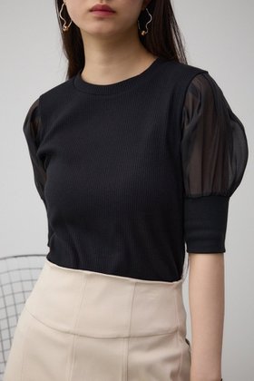 【アズール バイ マウジー/AZUL by moussy】のシアースリーブパフトップス 人気、トレンドファッション・服の通販 founy(ファニー) ファッション Fashion レディースファッション Fashion for Women トップス・カットソー Cut & Sew Tops 2024年 2024 2024春夏・S/S Spring/Summer 2024 SS24 インナー Innerwear キャミワンピース Cami Dress, Slip Dress シアー Sheer, See-Through トレンド Trend, Trending Now 夏 Summer S/S・春夏 SS, Spring/Summer, Warm Season |ID:prp329100004733672