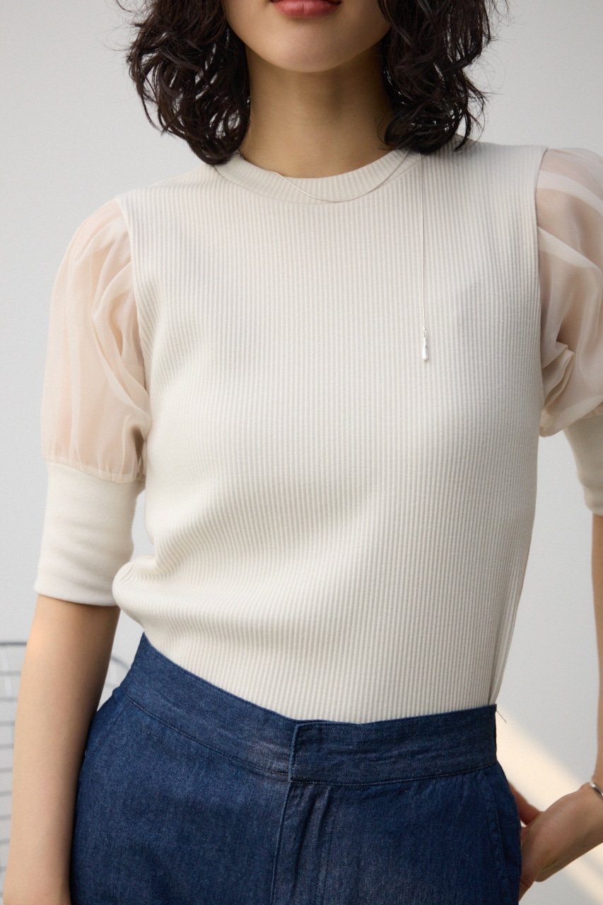 【アズール バイ マウジー/AZUL by moussy】のシアースリーブパフトップス インテリア・キッズ・メンズ・レディースファッション・服の通販 founy(ファニー) 　ファッション　Fashion　レディースファッション　Fashion for Women　トップス・カットソー　Cut & Sew Tops　2024年　2024　2024春夏・S/S　Spring/Summer 2024 SS24　インナー　Innerwear　キャミワンピース　Cami Dress, Slip Dress　シアー　Sheer, See-Through　トレンド　Trend, Trending Now　夏　Summer　S/S・春夏　SS, Spring/Summer, Warm Season　L/BEG1|ID: prp329100004733672 ipo3291000000034300694