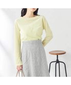 【アー ヴェー ヴェー/a.v.v】のシアーベロアトップス ライトイエロー|ID: prp329100004733674 ipo3291000000034701396