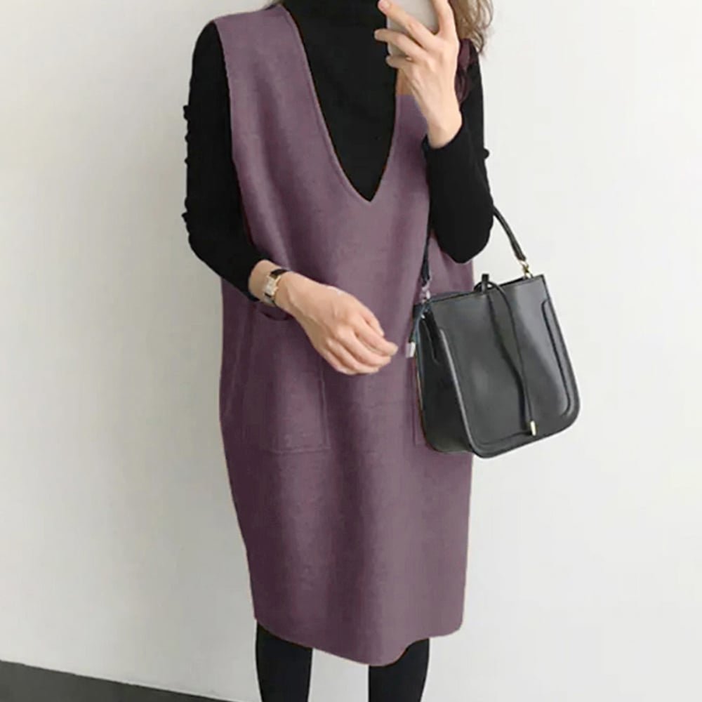 【ミニミニストア/miniministore】のワンピース ジャンパースカートレディース インテリア・キッズ・メンズ・レディースファッション・服の通販 founy(ファニー) 　ファッション　Fashion　レディースファッション　Fashion for Women　スカート　Skirts　チュニック　Tunic, Long Top　デニム　Denim, Jeans Material　トレンド　Trend, Trending Now　ベスト　Vest, Waistcoat　無地　Plain, Solid Color　A/W・秋冬　Autumn/Winter　ビジネス 仕事 通勤　Business / Work / Commuting　パープルブラウン|ID: prp329100004733692 ipo3291000000034194425