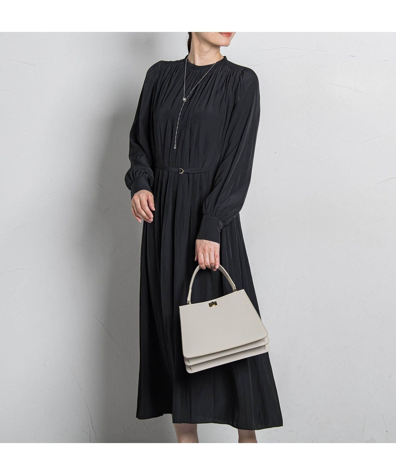 【ロートレ アモン/LAUTRE AMONT】のマイクロデシンワンピース≪手洗い可能≫ インテリア・キッズ・メンズ・レディースファッション・服の通販 founy(ファニー) 　ファッション　Fashion　レディースファッション　Fashion for Women　ワンピース　Dresses　エレガント 上品　Elegant　ブラック|ID: prp329100004733698 ipo3291000000034194463