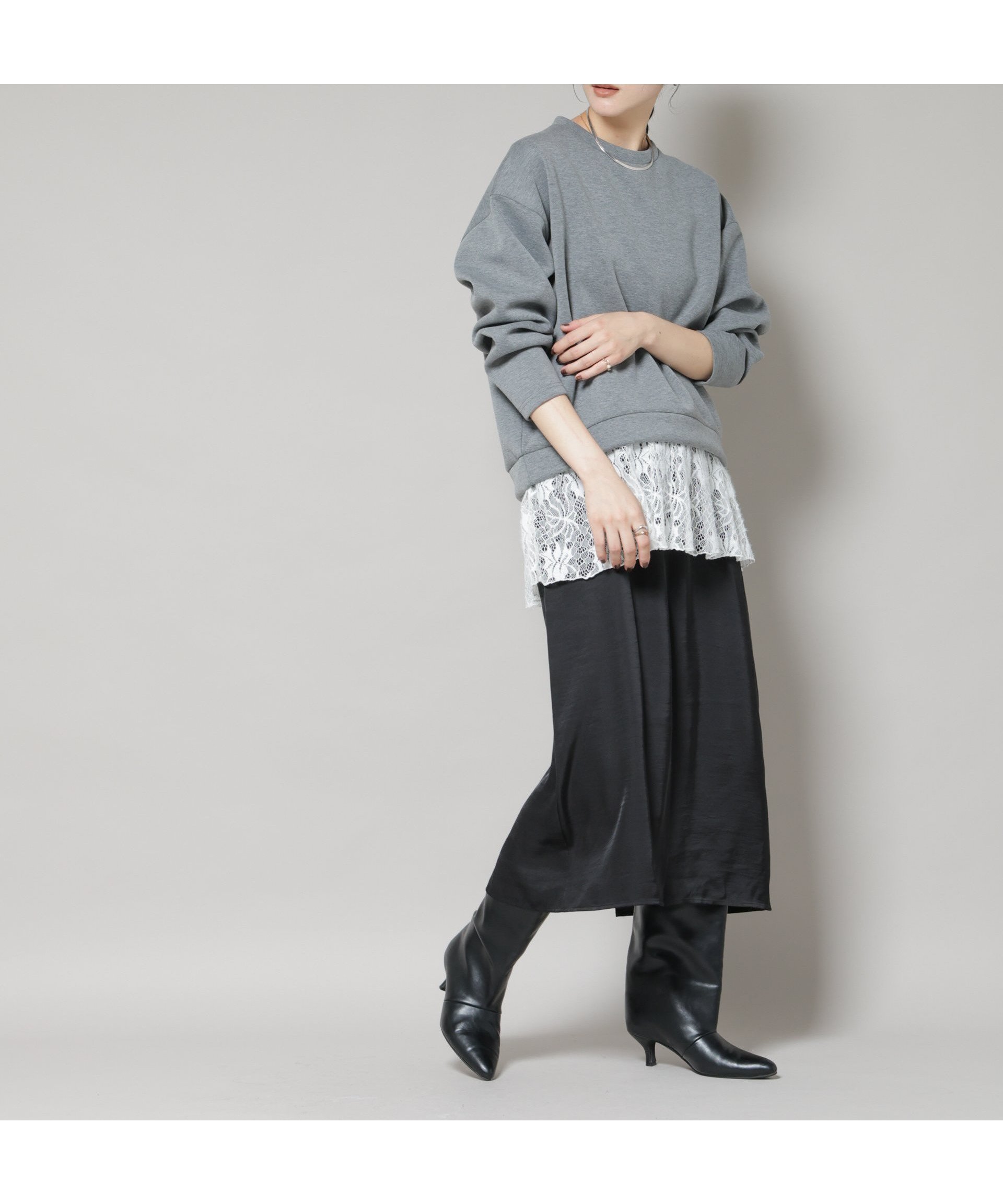 【ナノ ユニバース/nano universe】のレースレイヤードセットワンピース 人気、トレンドファッション・服の通販 founy(ファニー) 　ファッション　Fashion　レディースファッション　Fashion for Women　ワンピース　Dresses　カットソー　Cut and Sewn Top　キャミワンピース　Cami Dress, Slip Dress　フェミニン　Feminine, Girly　レース　Lace, Lace Fabric　2025年　2025　2025-2026秋冬・A/W　Autumn/Winter 2025–26 AW25–26　 other-1|ID: prp329100004733719 ipo3291000000034194562