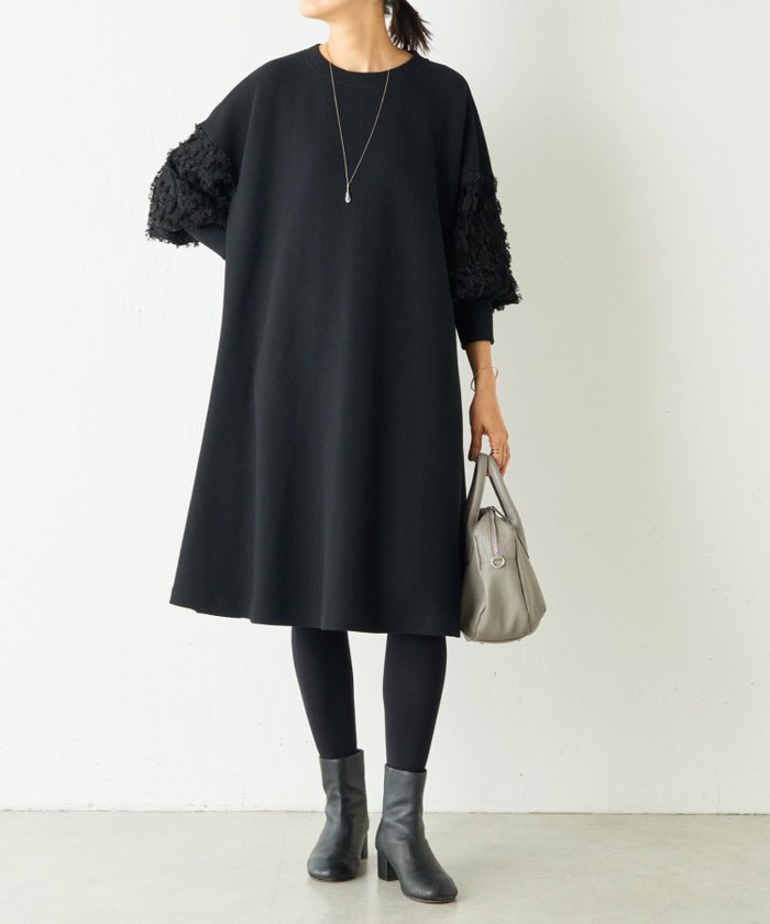 【ビアズリー/BEARDSLEY】の袖パフジャガードワンピース インテリア・キッズ・メンズ・レディースファッション・服の通販 founy(ファニー) https://founy.com/ ファッション Fashion レディースファッション Fashion for Women ワンピース Dresses バランス Balance, Style Balance フレア Flare, Flared ポケット Pocket, Pocket Detail 再入荷 Restock / Back in Stock |ID: prp329100004733768 ipo3291000000034792711