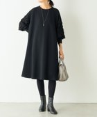 【ビアズリー/BEARDSLEY】の袖パフジャガードワンピース ブラック|ID: prp329100004733768 ipo3291000000034792712