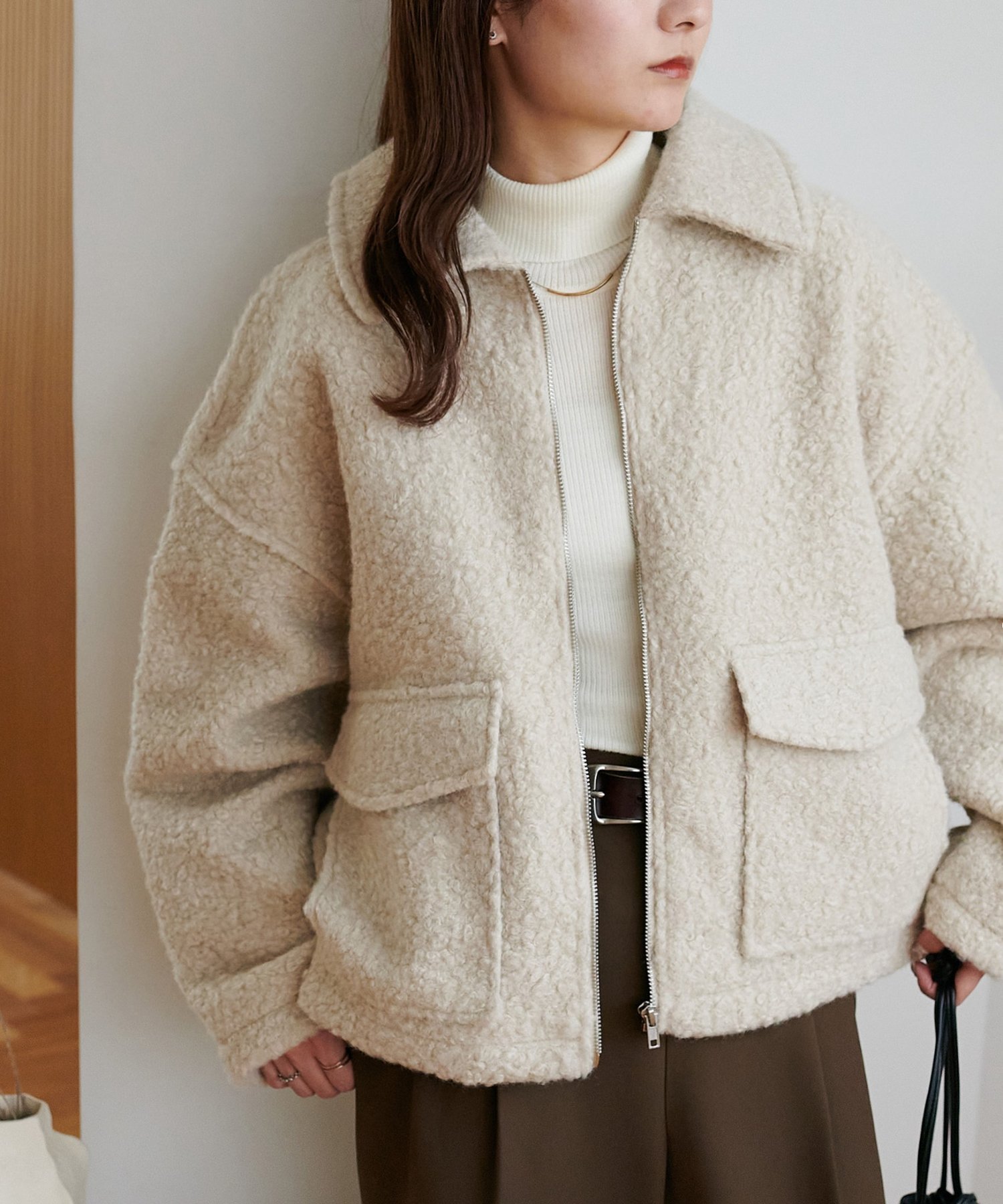 【ディスコート/Discoat】の【WEB限定】WポケットZIPブルゾン インテリア・キッズ・メンズ・レディースファッション・服の通販 founy(ファニー) 　ファッション　Fashion　レディースファッション　Fashion for Women　アウター　Coat / Outerwear Collection　ブルゾンジャケット・スポーティアウター　Blouson Jackets　コンパクト　Compact, Small Size　ショルダー　Shoulder, Shoulder Strap　スウェット / スエット　Sweatshirt, Sweatwear　ドロップ　Drop Shoulder, Dropped Style　フロント　Front, Front Design　ブルゾン　Blouson, Bomber Jacket　ポケット　Pocket, Pocket Detail　ライトベージュ|ID: prp329100004733805 ipo3291000000034443144