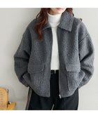 【ディスコート/Discoat】の【WEB限定】WポケットZIPブルゾン グレー|ID: prp329100004733805 ipo3291000000034443146