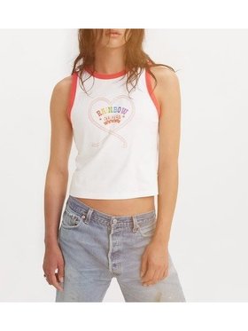 【リーバイス/Levis】のPRIDE COLLECTION グラフィックタンクトップ 人気、トレンドファッション・服の通販 founy(ファニー) ファッション Fashion レディースファッション Fashion for Women グラフィック Graphic, Graphic Design コレクション Collection, Seasonal Line コーティング Coating, Coated Finish ストーン Stone, Gem-Like タンク Tank Top, Sleeveless Top デニム Denim, Jeans Material マーブル Marble, Marble Pattern ヴィンテージ Vintage Style |ID:prp329100004733810